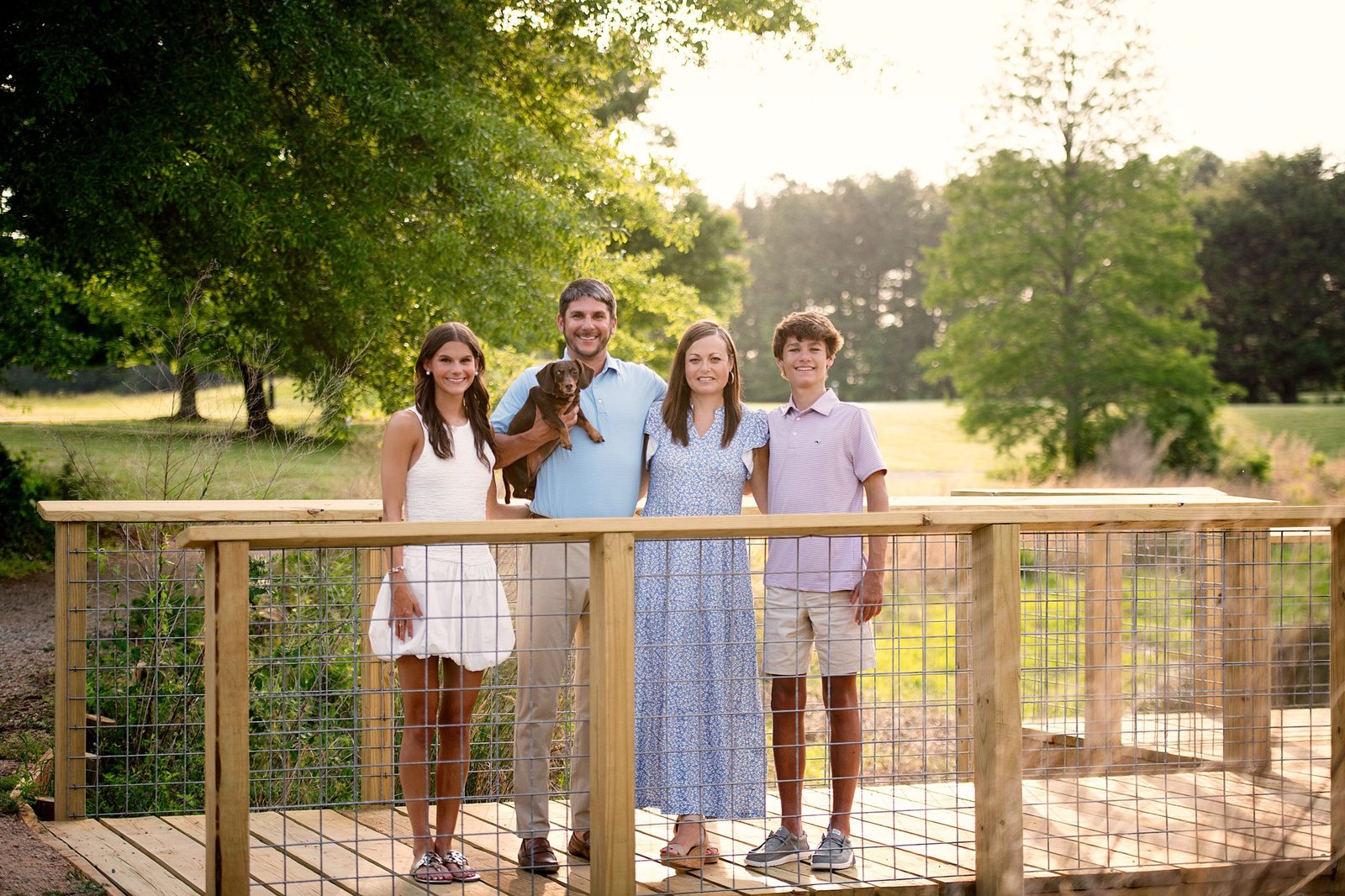 Kellee with her husband, two kids and their dog